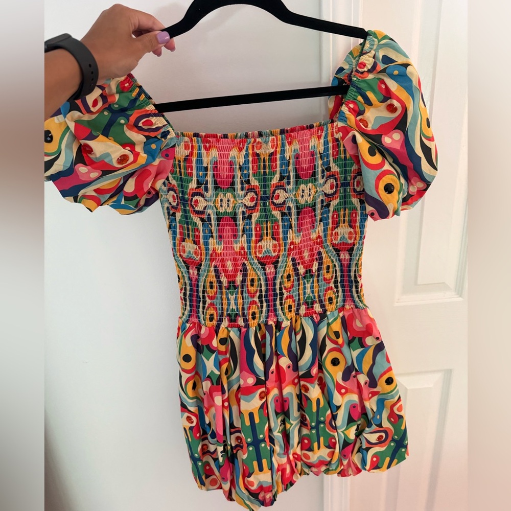 Queen of Sparkles Multicolored puff dress